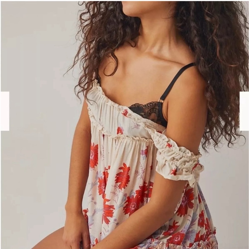 NWOT Free People Bali Wild Daisy Slip Bohemian Floral Dress Size S